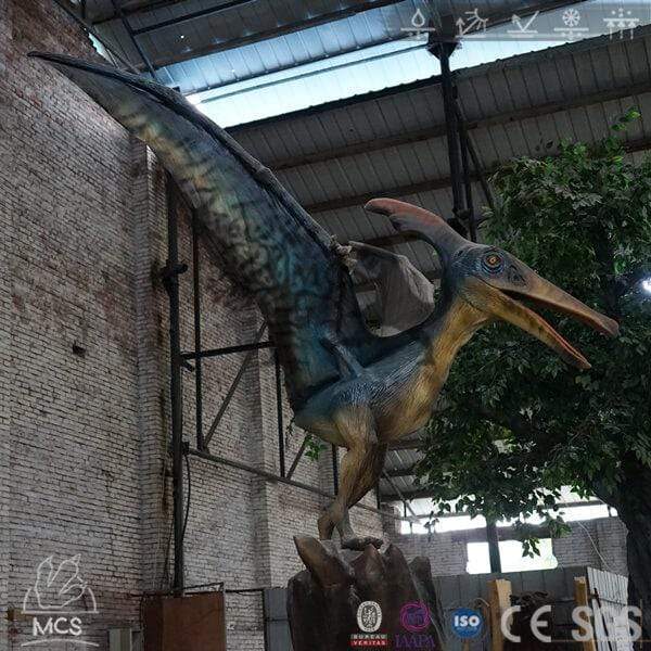 MCSDINO Animatronic Dinosaur Animatronic Pteranodon Perched On Tree Model Pterosaur Statue-MCSP012 B