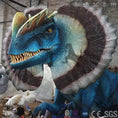 Cargar la imagen en la vista de la galería, MCSDINO Animatronic Dinosaur Animatronic Spew Out the Venom Dilophosaurus Model-MCSD004

