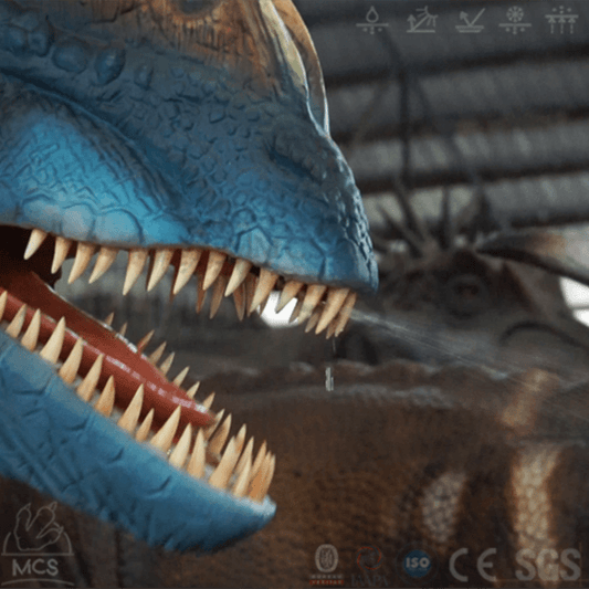 MCSDINO Animatronic Dinosaur Animatronic Spew Out the Venom Dilophosaurus Model-MCSD004