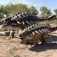 Load image into Gallery viewer, MCSDINO Animatronic Dinosaur Ankylosaurus VS Raptor Animatronics Dino Battle-MCSA010B
