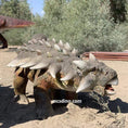 Load image into Gallery viewer, MCSDINO Animatronic Dinosaur Ankylosaurus VS Raptor Animatronics Dino Battle-MCSA010B
