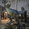 Bild in Galerie-Betrachter laden, MCSDINO Animatronic Dinosaur Jurassic-Sized Robotic Blue Raptor Model-MCSV001

