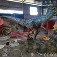 Charger l'image dans la visionneuse de la galerie, MCSDINO Animatronic Dinosaur Jurassic-Sized Robotic Blue Raptor Model-MCSV001
