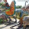 Cargar la imagen en la vista de la galería, MCSDINO Animatronic Dinosaur Life-size 5m Long Dilophosaurus Animatronic Dinosaur-MCSD004B
