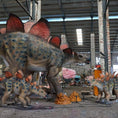 Cargar la imagen en la vista de la galería, MCSDINO Animatronic Dinosaur Llife-size Adult And Baby Stegosaurus Animatronics Models-MCSS009
