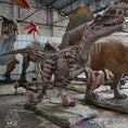 Cargar la imagen en la vista de la galería, MCSDINO Animatronic Dinosaur Moveable Deinonychus  Statue Female Raptor Animatronic-MCSD003
