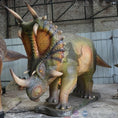 Load image into Gallery viewer, MCSDINO Animatronic Dinosaur Moveable Styracosaurus Animatronic Dino Statue-MCSS011
