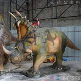MCSDINO Animatronic Dinosaur Moveable Styracosaurus Animatronic Dino Statue-MCSS011