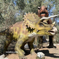Cargar la imagen en la vista de la galería, MCSDINO Animatronic Dinosaur Moveable Triceratops Animatronic Dinosaur-MCST003D
