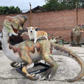 Cargar la imagen en la vista de la galería, MCSDINO Animatronic Dinosaur Oviraptor With Nest Sculpture-MCSO004B
