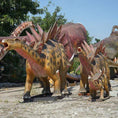 Cargar la imagen en la vista de la galería, MCSDINO Animatronic Dinosaur Stegosaurus Model Dinosaur Family Landscape-MCSS009D
