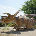 Cargar la imagen en la vista de la galería, MCSDINO Animatronic Dinosaur Triceratops stuck in the mud Animatronic Dinosaur-MCST003E
