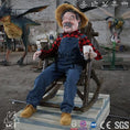 Bild in Galerie-Betrachter laden, MCSDINO Bespoke Animatronics Animatronic Attraction Elderly Farmer In Rocking Chair-CUS018
