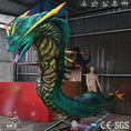 Carica l'immagine nel visualizzatore della galleria, MCSDINO Bespoke Animatronics Halloween Giant Snake Prop Striking Serpent Basilisks Model-CUS012
