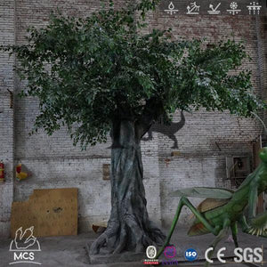 MCSDINO Bespoke Animatronics Large Artificial Banyan Evergreen Tree On Sale-CUS011