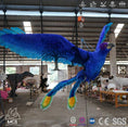 Carica l'immagine nel visualizzatore della galleria, MCSDINO Bespoke Animatronics Movable Blue Phoenix Animatronic Fawkes Statue For Sale-FM008
