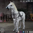 Carica l'immagine nel visualizzatore della galleria, MCSDINO Creature Suits 8 Feet Lifelike Two Person White Horse Costume|MCSDINO
