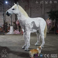 Load image into Gallery viewer, MCSDINO Creature Suits 8 Feet Lifelike Two Person White Horse Costume|MCSDINO
