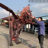 MCSDINO Creature Suits Adult Medieval Fire-breathing Red Dragon Costume