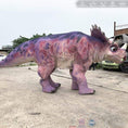 Load image into Gallery viewer, Halloween Pink Triceratops Mummy Handmade Dinosaur Costume
