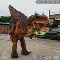 Cargar la imagen en la vista de la galería, MCSDINO Creature Suits Realistic Hidden Legs Carnotaurus Costume For Circus Tour-DCCA100
