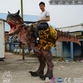 Load image into Gallery viewer, MCSDINO Creature Suits Realistic Ride On Carnotaurus Costume Dino Rider Stilts Suit-DCCA101
