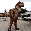 Cargar la imagen en la vista de la galería, MCSDINO Creature Suits T-Rex Costume Tiger striped Dinosaur Suit-DCTR602
