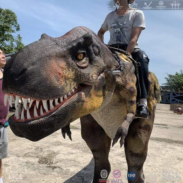Wrangler Ride On T-Rex Stilts Costume Experience Jurassic Riding -DCTR