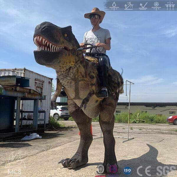 Human Riding Rex Wrangler Ride On T-Rex Stilts Costume Experience Jurassic Riding -DCTR