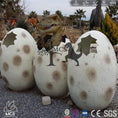 Load image into Gallery viewer, MCSDINO Egg and Puppet 2 Photo eggs+1 Hatching Baby Dino Baby Dino In Large Dinosaur Eggs For Sale-BB002
