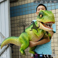 Carica l'immagine nel visualizzatore della galleria, MCSDINO Egg and Puppet 47'' Cuddling Green Baby T-Rex Puppet For Kids Party-BB039
