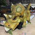 Cargar la imagen en la vista de la galería, MCSDINO Egg and Puppet 80cm Realistic Triceratops Hand Puppet-BB046
