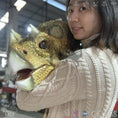 Carica l'immagine nel visualizzatore della galleria, MCSDINO Egg and Puppet 80cm Realistic Triceratops Hand Puppet-BB046
