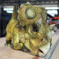 Load image into Gallery viewer, MCSDINO Egg and Puppet 80cm Realistic Triceratops Hand Puppet-BB046
