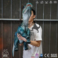 Carica l'immagine nel visualizzatore della galleria, MCSDINO Egg and Puppet Adorable Eyelash Blue Diplodocus Baby Puppet-BB041
