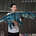 Load image into Gallery viewer, MCSDINO Egg and Puppet Adorable Eyelash Blue Diplodocus Baby Puppet-BB041
