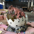 Carica l'immagine nel visualizzatore della galleria, MCSDINO Egg and Puppet Animatronic Parasaurolophus Dinosaur Egg-BB062
