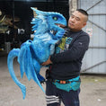 Carica l'immagine nel visualizzatore della galleria, Baby Blue Dragon Puppet-BB069

