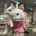 Load image into Gallery viewer, MCSDINO Egg and Puppet Blinking White Baby Dragon Hand Puppet-BB037
