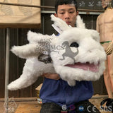 MCSDINO Egg and Puppet Blinking White Baby Dragon Hand Puppet-BB037