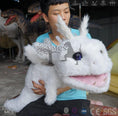 Load image into Gallery viewer, MCSDINO Egg and Puppet Blinking White Baby Dragon Hand Puppet-BB037
