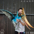 Load image into Gallery viewer, MCSDINO Egg and Puppet Blue Pterosaur Pterodactyl Hand Puppet Fiesta Crafts-BB040
