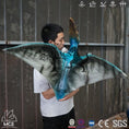 Load image into Gallery viewer, MCSDINO Egg and Puppet Blue Pterosaur Pterodactyl Hand Puppet Fiesta Crafts-BB040
