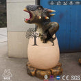 Load image into Gallery viewer, MCSDINO Egg and Puppet Funny Fiberglass Dinosaur Egg Office Trash Can-BB020
