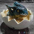 Load image into Gallery viewer, MCSDINO Egg and Puppet Hand Made Hatching Blue Dragon In Egg Incubation-BB048
