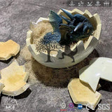 MCSDINO Egg and Puppet Hand Made Hatching Blue Dragon In Egg Incubation-BB048