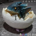 Carica l'immagine nel visualizzatore della galleria, MCSDINO Egg and Puppet Hand Made Hatching Blue Dragon In Egg Incubation-BB048
