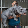 Cargar la imagen en la vista de la galería, MCSDINO Egg and Puppet High Quality Living Rhinoceros Hand Puppets-BB033
