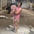 Charger l'image dans la visionneuse de la galerie, MCSDINO Egg and Puppet Lifesize Pink Baby Triceratops Hand Puppet-BB057
