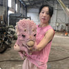 MCSDINO Egg and Puppet Lifesize Pink Baby Triceratops Hand Puppet-BB057